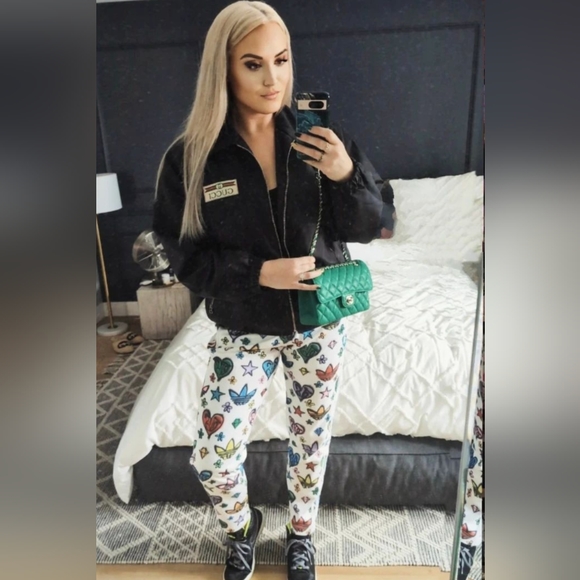 Authentic adidas x Jeremy Scott graffiti track pants size medium unisex - Picture 2 of 6